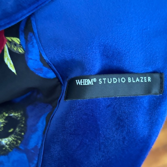 WHBM Blue Velvet Studio Blazer - Picture 6 of 7